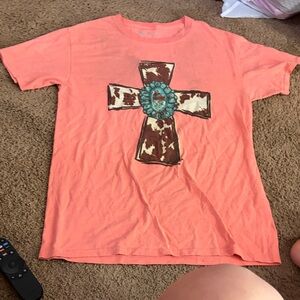 Coral Cross Graphic Tee